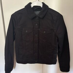 Levi's black original sherpa trucker jacket
